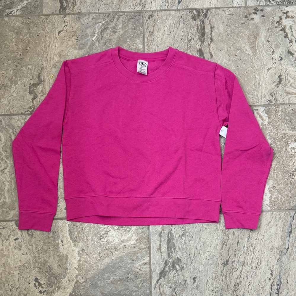 NWT Size Large (10-12) Athletic Works Fuchsia Crewneck Sweatshirt